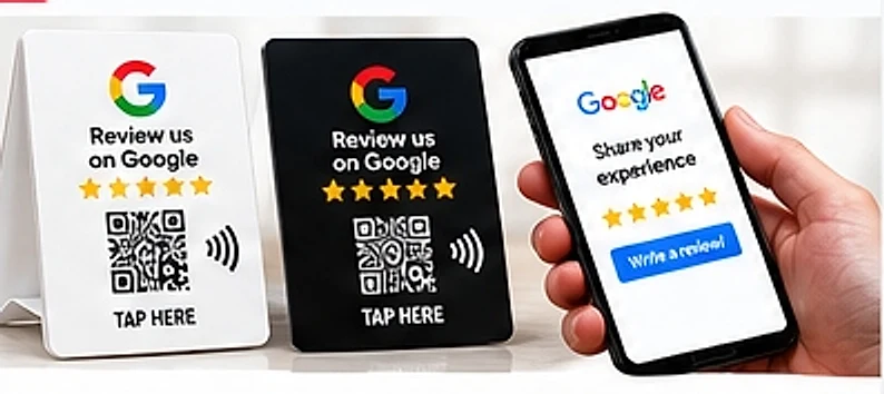 Google review NFC cards and QR standees